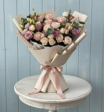 Букет цветов из:  Розы и Лизиантусы #REPLACE_PRED# Дубровке