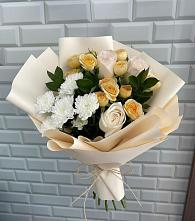 Букет цветов из:  Розы и Хризантемы в Дубровке