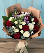 Букет цветов из:  Розы и Альстромерии #REPLACE_PRED# Дубровке