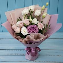 Букет цветов из:  Розы и Лизиантусы #REPLACE_PRED# Дубровке
