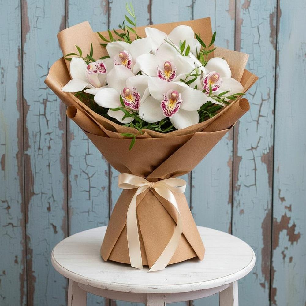 Букет цветов из: Орхидеи и Розы в Дубровке