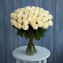 Букет 51 Белая роза Эдлесс Лав в Дубровке