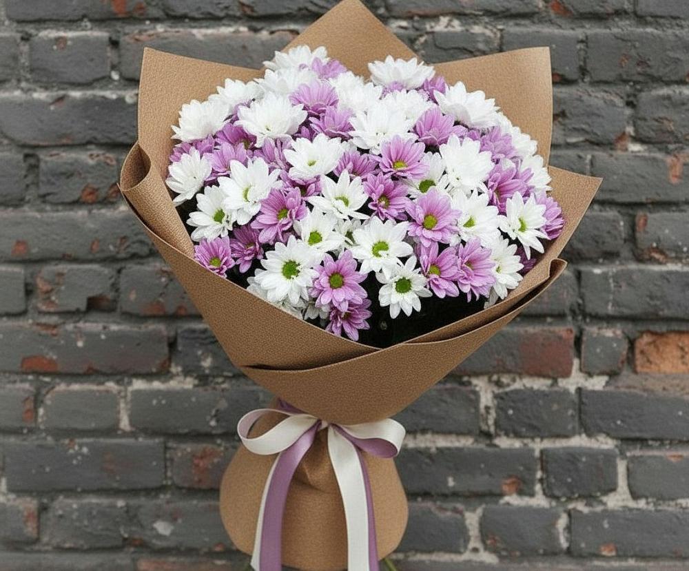 Букет цветов из: Хризантемы в Дубровке