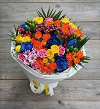 Букет цветов из:  Розы и Хризантемы в Дубровке