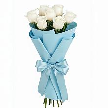 Букет 7 белых роз Проуд #REPLACE_PRED# Дубровке