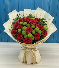 Букет цветов из:  Розы и Хризантемы #REPLACE_PRED# Дубровке