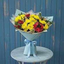 Букет цветов из:  Альстромерии и Хризантемы в Дубровке