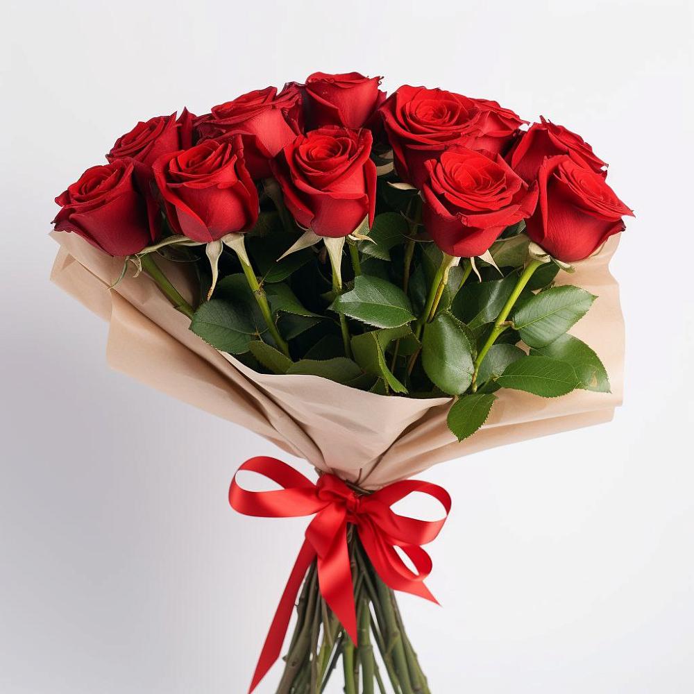 Букет 11 Красных роз Эдлесс Лав в Дубровке