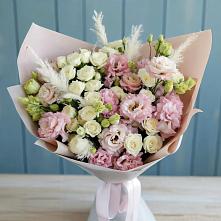 Букет цветов из:  Альстромерии и Розы в Дубровке