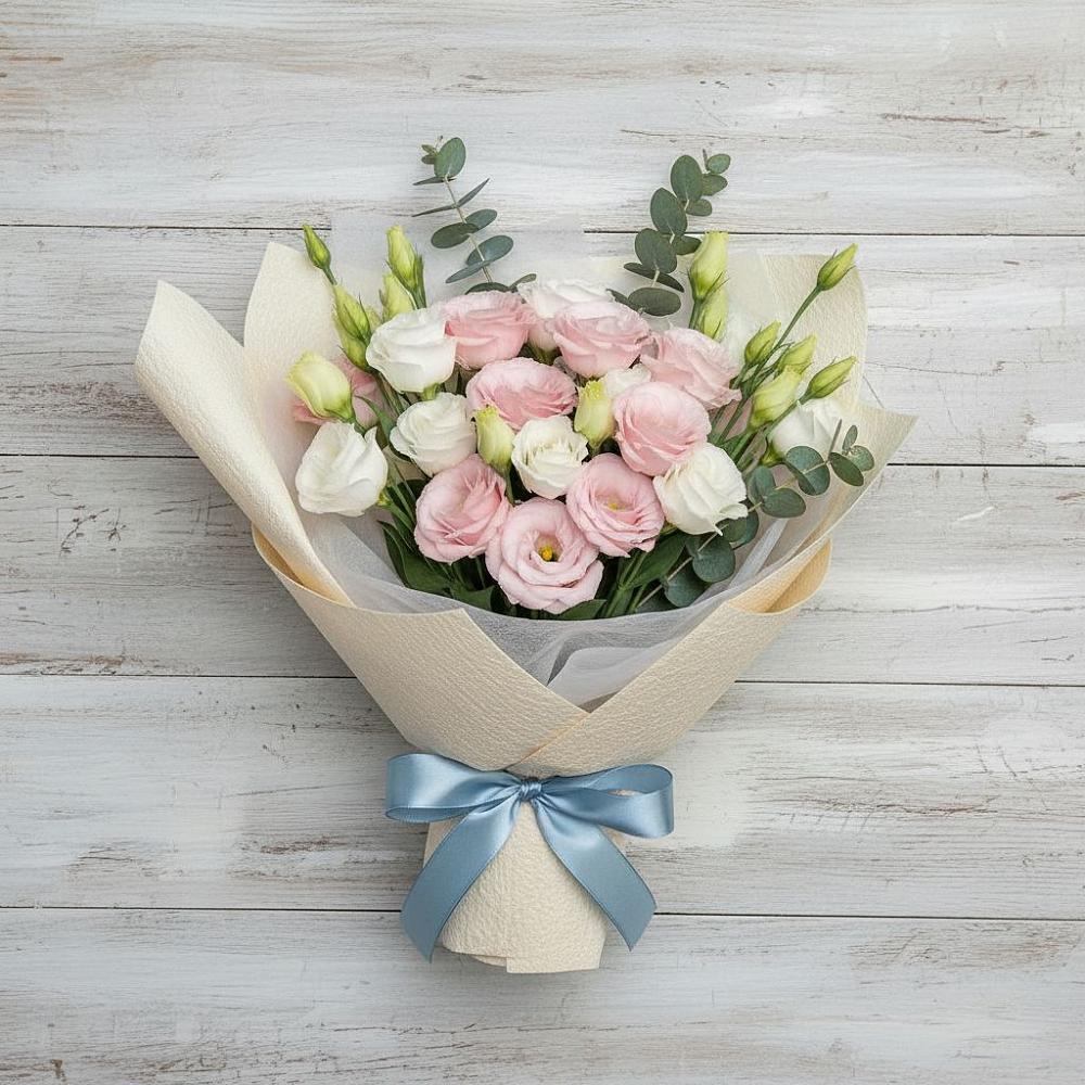 Букет цветов из: Лизиантусы в Дубровке